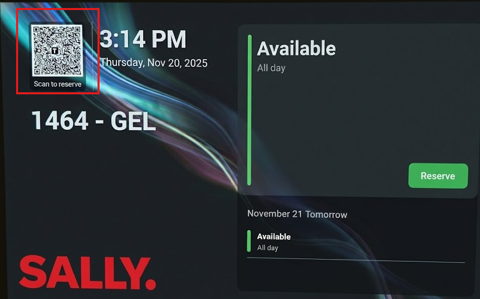 QR code on scheduler